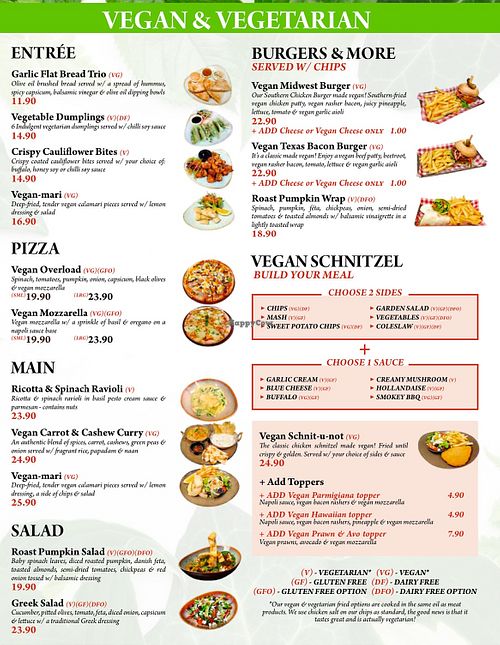 Menu current Nov24  at Tingalpa Hotel in Tingalpa