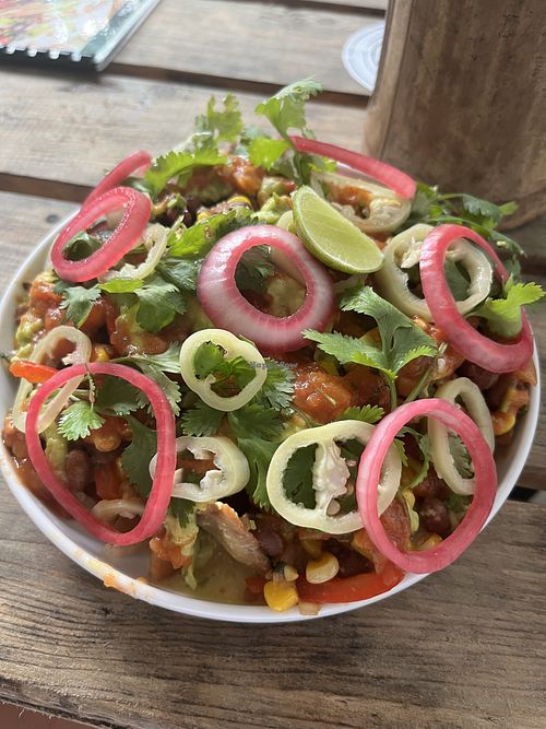 Vegan loaded nachos  at Taco Super Place in Unawatuna