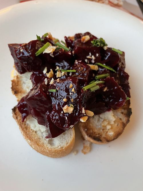 Beetroot bruschetta   at Vapiano in South East London