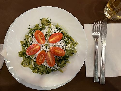 Makaron ze szpinakiem  at Restauracja Ogrodowa  in Kedzierzyn-kozle