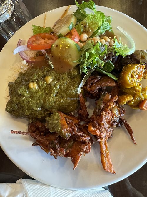 Delicious lunch buffet featuring vegan options.  at Tandoori Flames in Morgan Hill