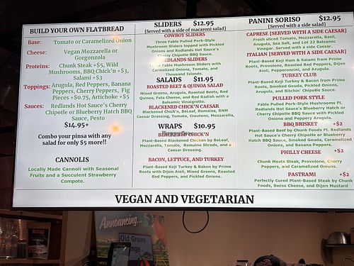 Menu 1  at Redlands Natural Market in Redlands
