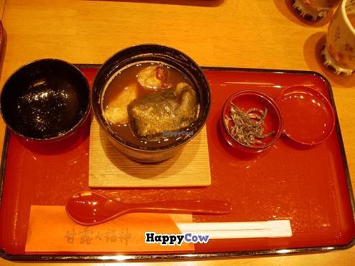 Inaka shiruko 780 yen at Kanro Shichifukujin in Tokyo