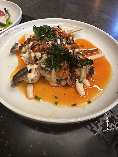 King oyster mushrooms  at The Waggon in North Hobart