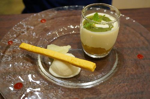 Vegetable Parfait(seasonal sweet). at G and V in Tokyo