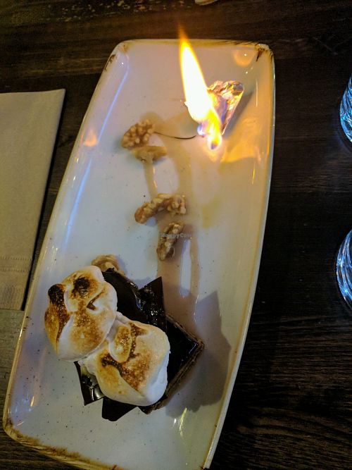 Woodland dessert with 'balsam campfire' at The Coup in Calgary