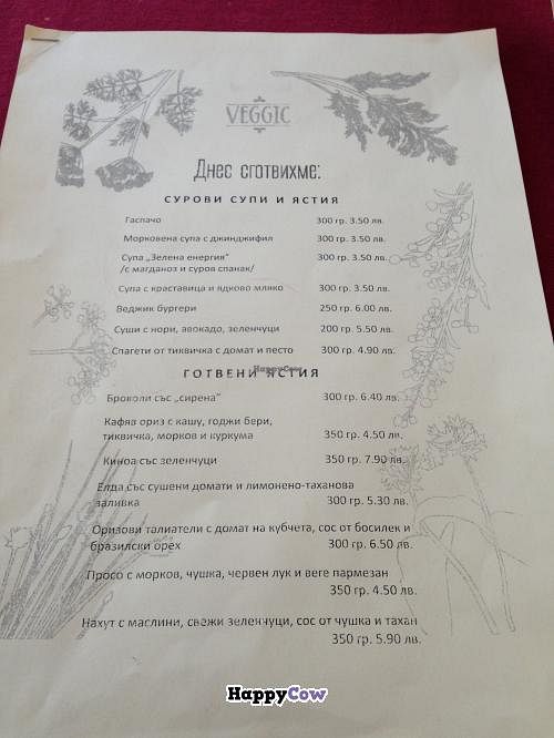 raw dishes and hot dishes at VEGGIC in Varna