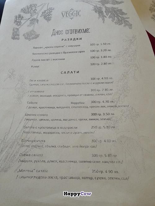 salads at VEGGIC in Varna