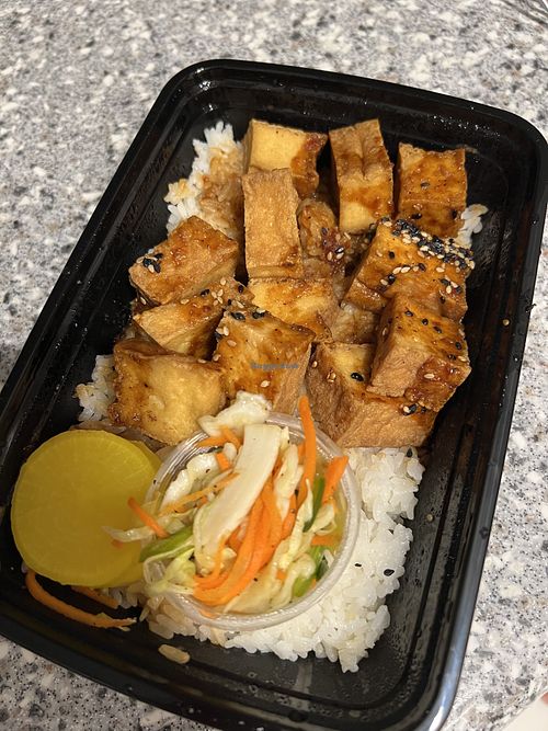 Rice plate with tofu and Bangkok saucee  at Chanko in Tampa