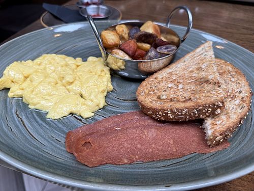 Vegan breakfast plate (it was just ok!)  at Granville in Studio City
