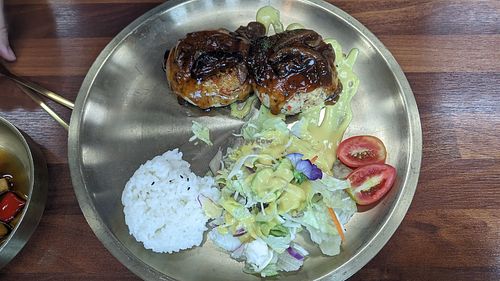 Tofu steak at Green Bean Flower - Nogdukkoch - 녹두꽃 in Jeonju