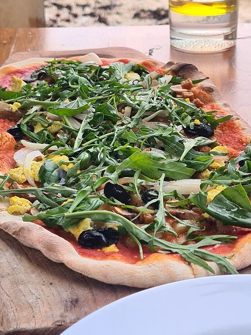 Vegan pizza at Bella Ciao in 