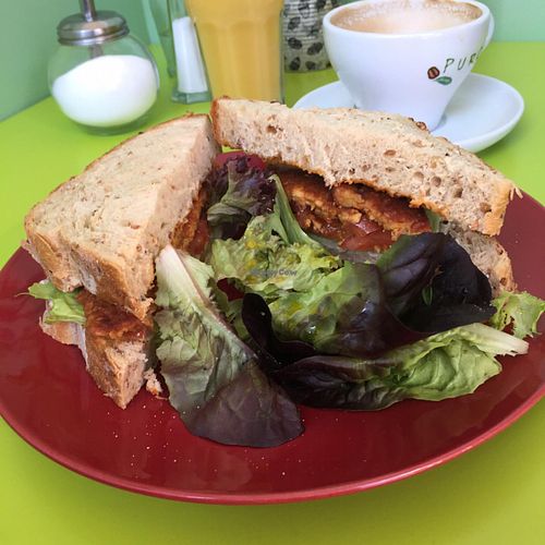 tempa sandwich  at The Almond Tree in Brighton