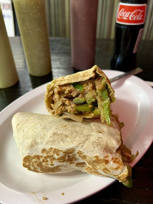 Vegan burrito  at Crazy Burrito in Hudson