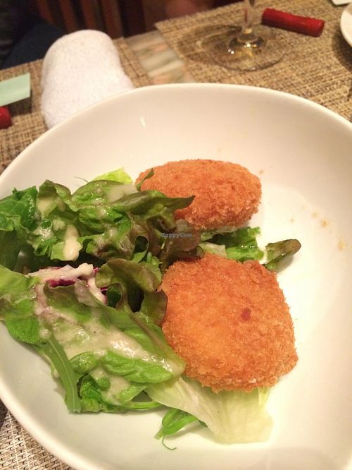 Veggie korokkes (comes with 3, we ate one before the picture!) at Sumi-Bio in Tokyo