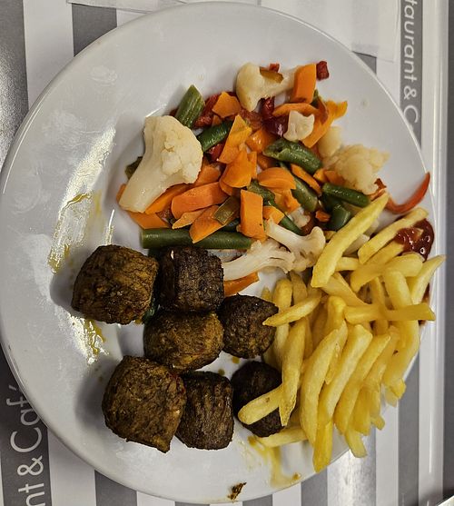 Vegetable meat ball plate at IKEA in Izmir