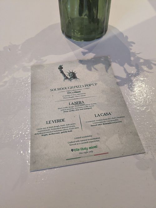 Pop-up menu at Ittle Litaly in Coral Gables