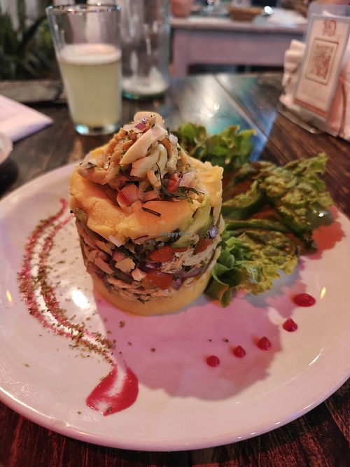 Causa limeña (ask for vegan) at VIRACOCHA in Salta