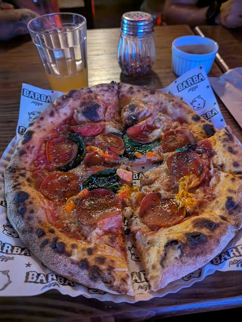 Vegan pepperoni. Amazing at O Barba Pizza in Curitiba