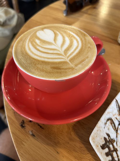 Oat lattee  at The Muffin Man in Phnom Penh