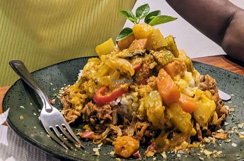 Jackfruit moqueca - looked good (better than in this photo!) but sadly didn't taste good at Rango Vegan in Salvador