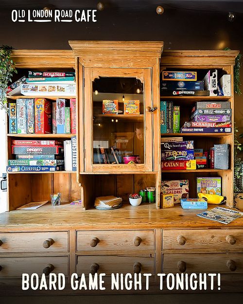 Free to play selection of card and board games available every day at Old London Road Cafe in Kingston Upon Thames