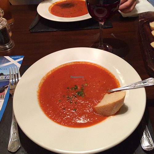 great vegan soup at Nico's in Inverness