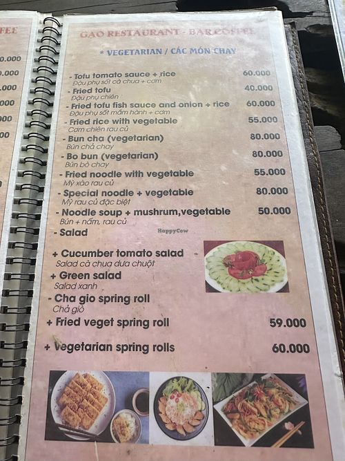 Menu  at Gạo Restaurant & Bar Coffee in Ninh Binh