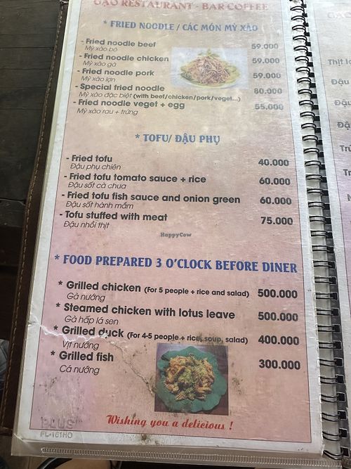 Menu   at Gạo Restaurant & Bar Coffee in Ninh Binh