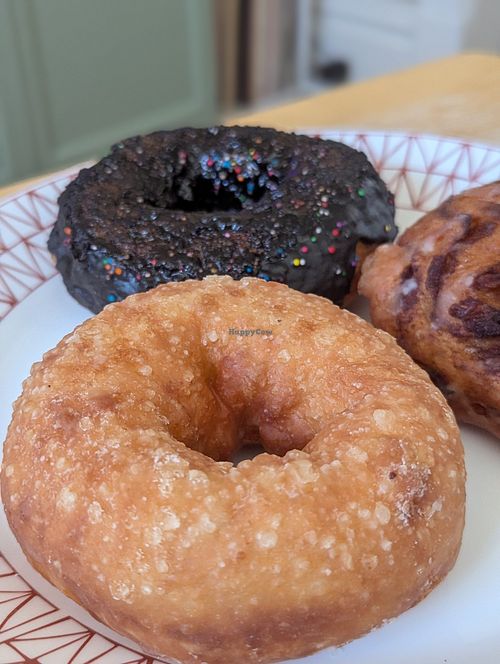 Vegan classic glazed and vegan chocolate glazed at Damn Fine Hand Pies in St Louis