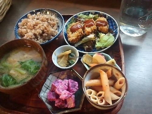 set lunch at Organic House Salute in Kyoto