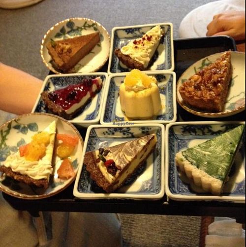 raw sweets selection at Organic House Salute in Kyoto