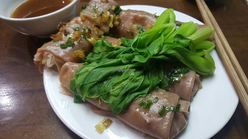 banh cuon / stuffed rice noodles with soya sauce at Khai Minh 1 in Ho Chi Minh City