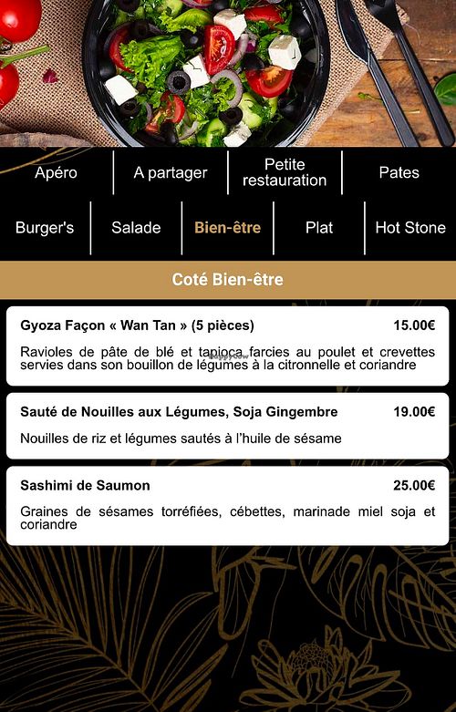 Menu  at Restaurant Quai 5 in Mons