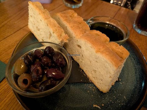 Bread, olives and dips  at The Raven in Chester