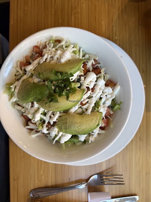 Vegetarian Al Pastor Burrito Bowl supreme  at El Cantarito in Portland