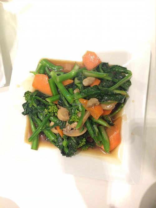 stir fried kai lan at Yuan Vegetarian Bistro in East Singapore