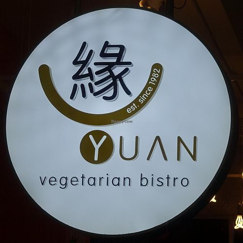 yuan logo at Yuan Vegetarian Bistro in East Singapore