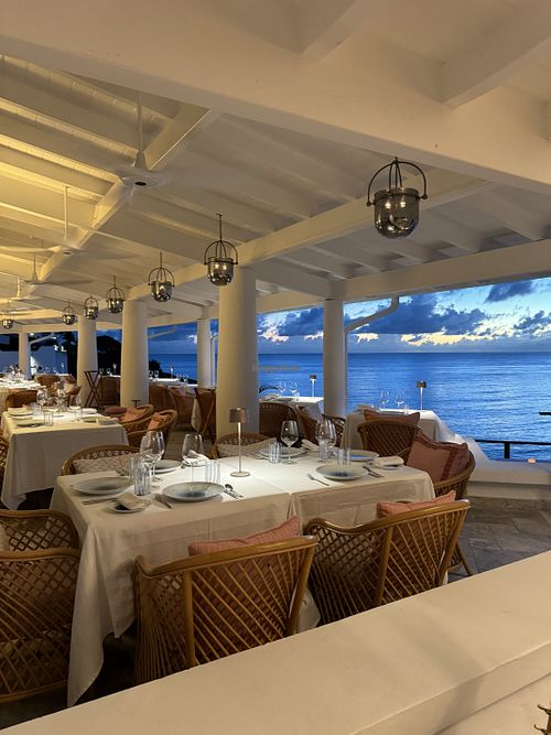 Gorgeous views of the Caribbean Sea  at L'OURSIN in Les Terres Basses