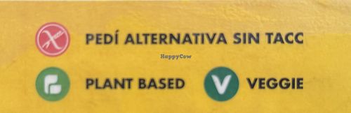 Veggie and Plant Based symbols  at Anthony Burger in Colon