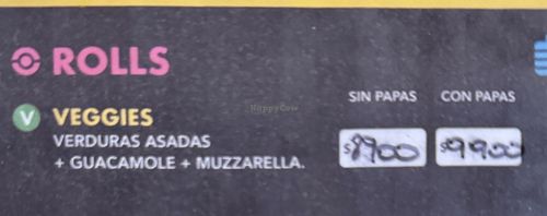 Vegetarian roll  at Anthony Burger in Colon