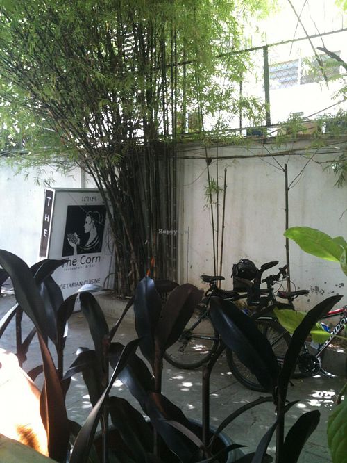 Sign in the alley at The Corn in Phnom Penh