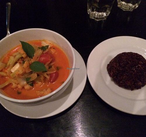 Tom Yum Curry with wild rice at The Corn in Phnom Penh