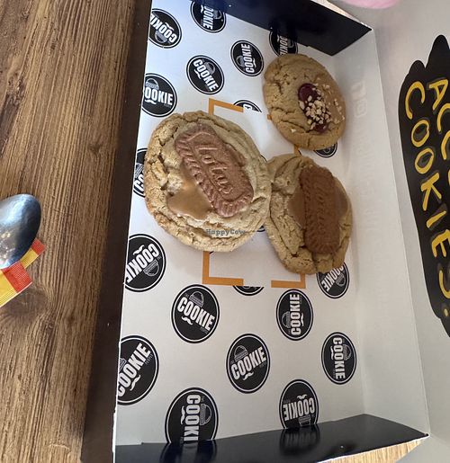 The 3 vegan options   at The Cookie People  in Scunthorpe