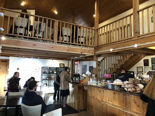 counter and seating  at Lakeshore Cafe' in Michigan City