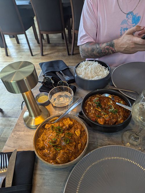 Tofu tikka masala and paneer tikka masala at Lentils Indian Cuisine in Torquay