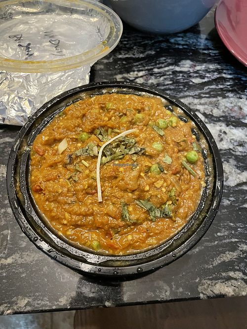 Baingan Bhartha (eggplant)  at Urban Turban in Durham