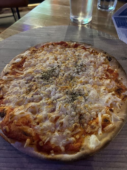 Vegan pizzaa  at Roxy Lanes - The Friary in Cardiff