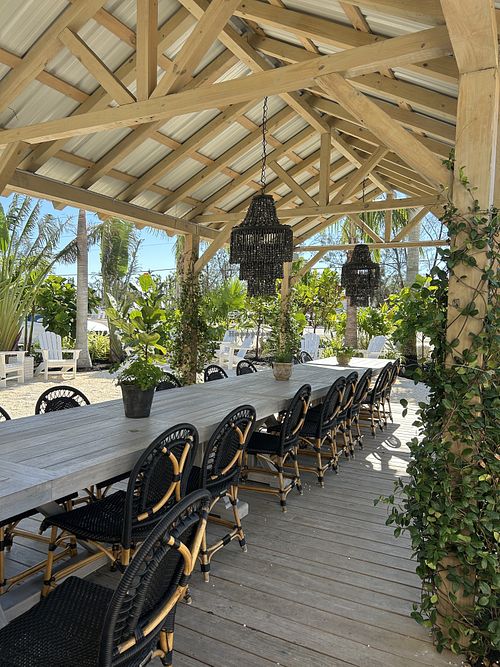 Outdoor seating   at The Fox Mercantile  in Cortez
