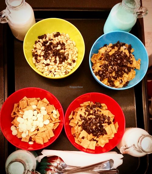 cereals with soy, almond and oats milk at Canada Cupcake Cafe in Alicante